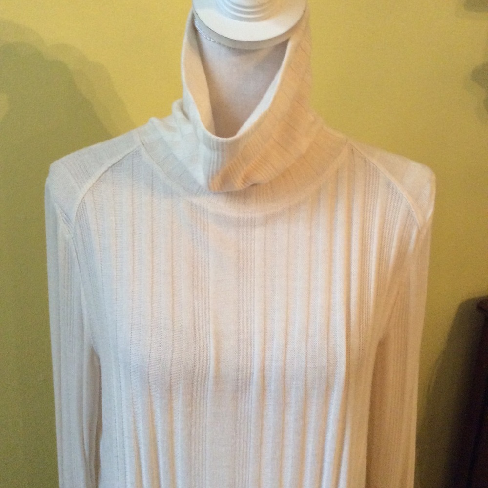WeThe Free Cream Turtleneck LS Sweater Dress L - Picture 3 of 16